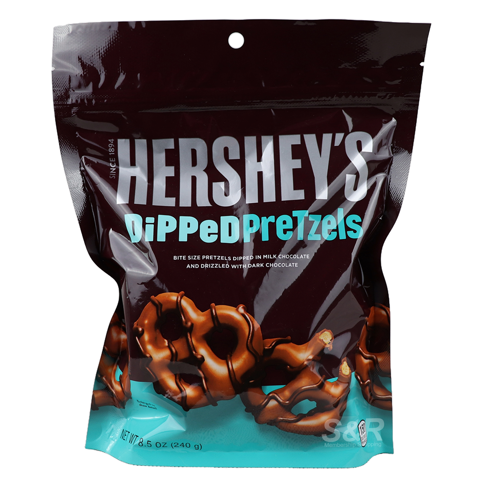 Hershey's Dipped Pretzels Milk Chocolate 240g Hershey's Dipped Pretzels Milk Chocolate 240g